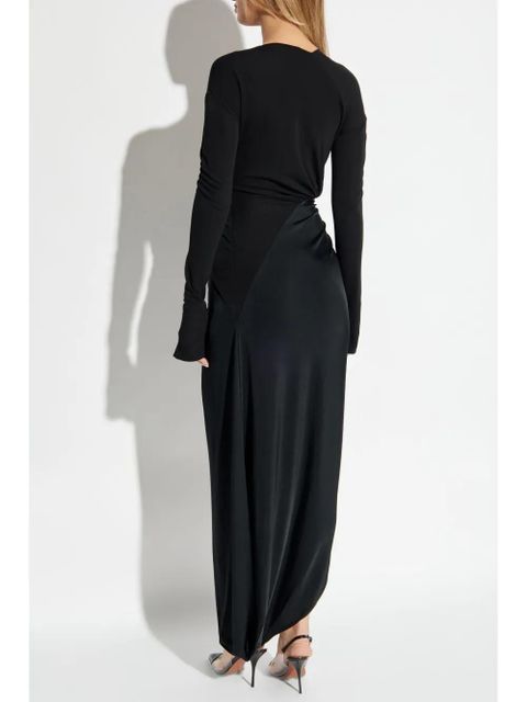Victoria Beckham knot-detail jersey gown - Black