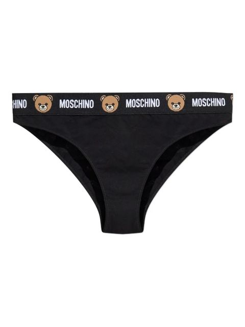 Moschino logo-waistband briefs - Black - zdjęcie produktu nr 1