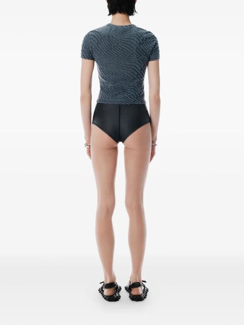 Alexander Wang logo-embossed short-sleeve top - Blue