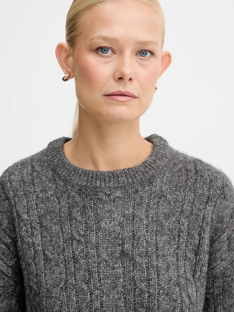 Silvian Heach sweter z domieszką wełny MARKOVKA damski kolor szary GPA25146MA