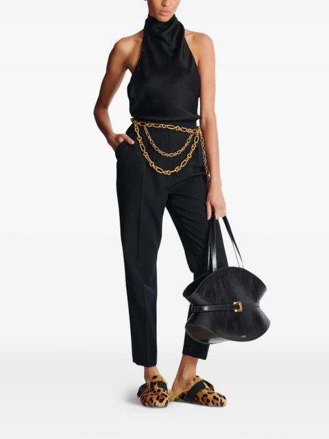 Balmain silk halterneck top - Black