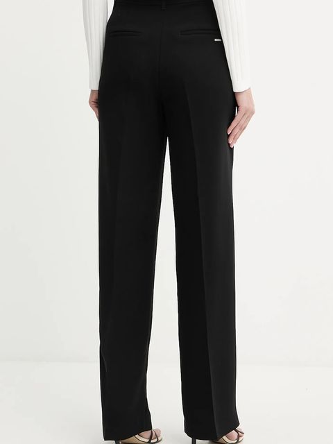 Guess spodnie THEOLINE damskie kolor czarny szerokie high waist W5YB08 WGHC2