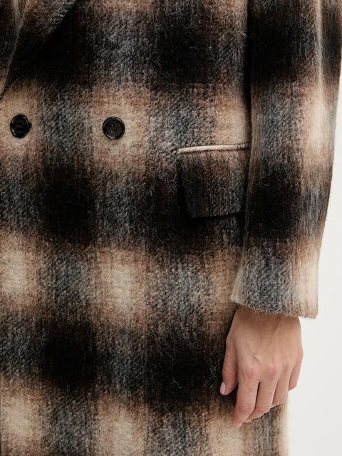 Joop! płaszcz z dodatkiem wełny kolor brązowy 30047890