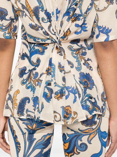 ETRO floral-print shirt - Blue