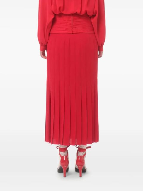 Valentino Garavani georgette midi skirt - Red - zdjęcie produktu nr 2