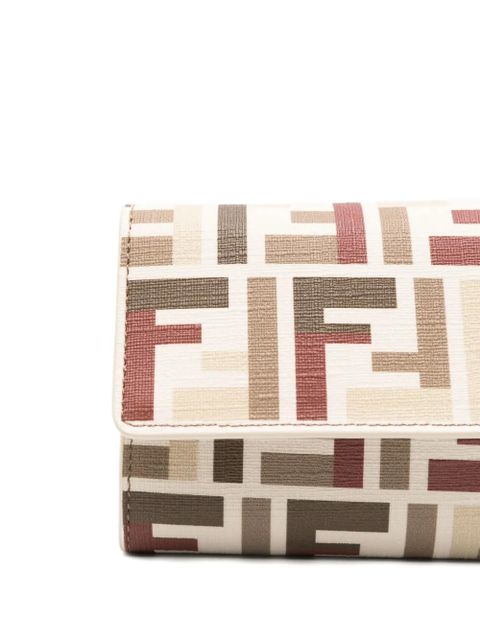 FENDI Fendi Roma FF-motif clutch bag - Neutrals