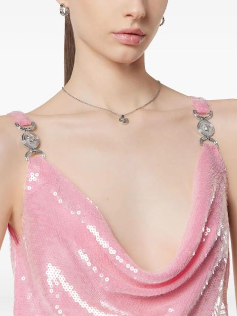 Versace sequinned slip mini dress - Pink