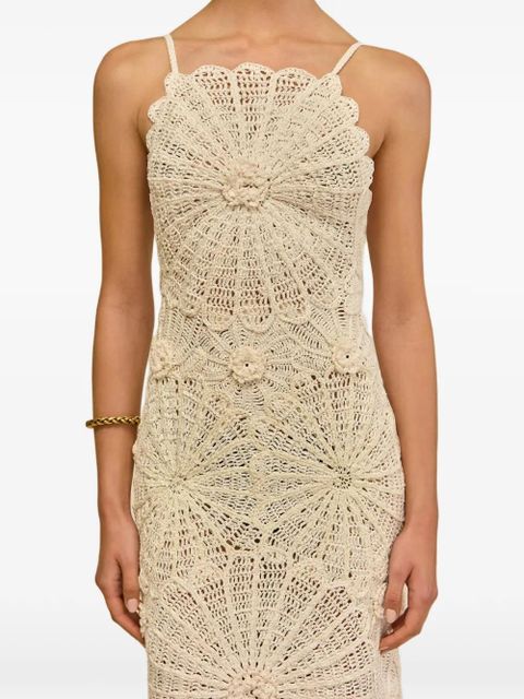 Cult Gaia Elif crochet floral maxi dress - Neutrals