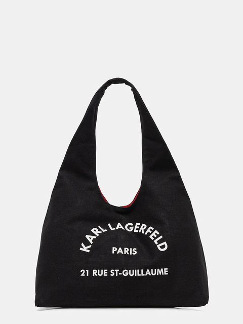 Karl Lagerfeld torebka bawełniana K/RSG kolor czarny B1W50015 - zdjęcie produktu nr 1