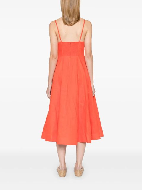 ZIMMERMANN Crush midi dress - Orange