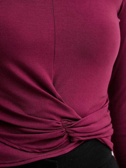 Simona Corsellini longsleeve kolor bordowy A25CPTS00101