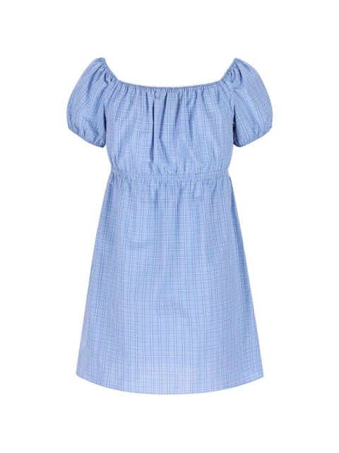 Miu Miu plaid-pattern mini dress - Blue - zdjęcie produktu nr 2