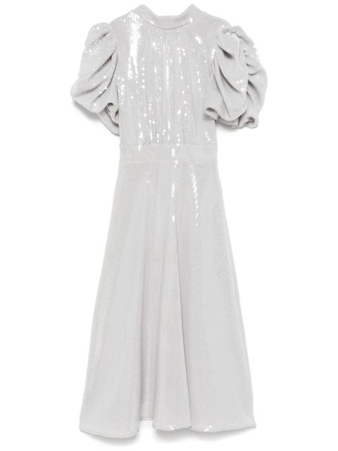 ROTATE BIRGER CHRISTENSEN sequined puff-sleeve midi dress - Grey - zdjęcie produktu nr 1