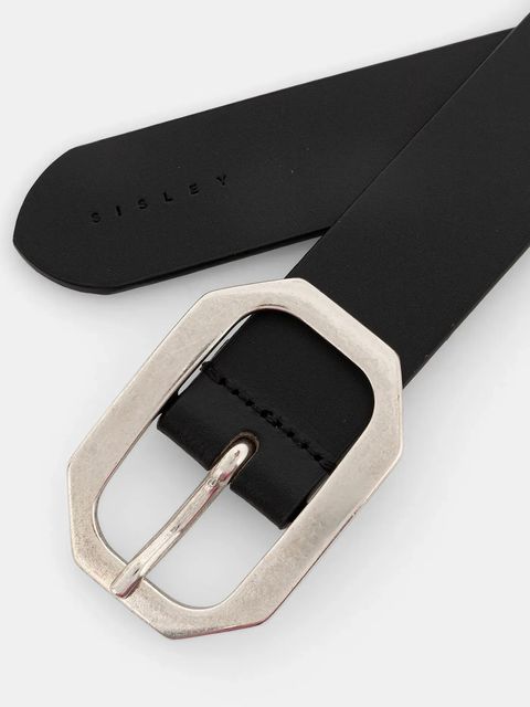 Sisley pasek skórzany damski kolor czarny 6SRVWL03D - zdjęcie produktu nr 2