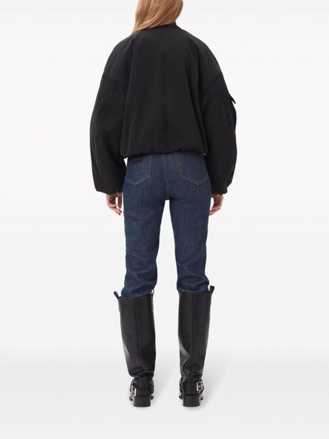 GANNI drop-shoulder bomber jacket - Black