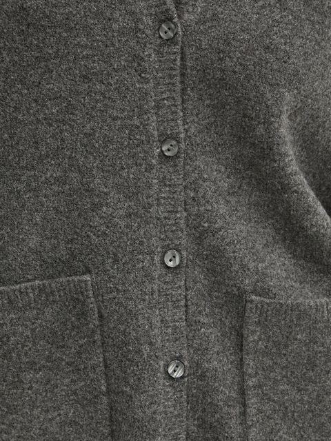 Abercrombie & Fitch kardigan z domieszką wełny kolor szary KI150-4223