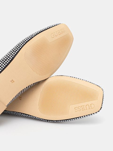 Guess baleriny LEVVISE kolor srebrny FLPLVS SAT02