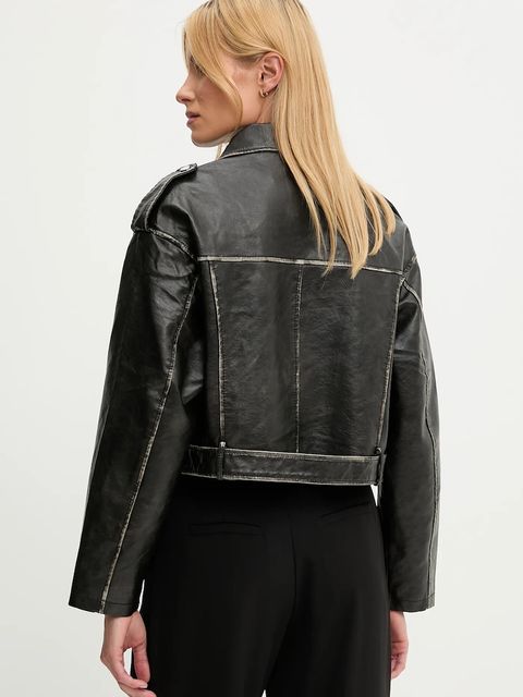 Answear.LAB ramoneska kolor czarny przejściowa oversize - zdjęcie produktu nr 2