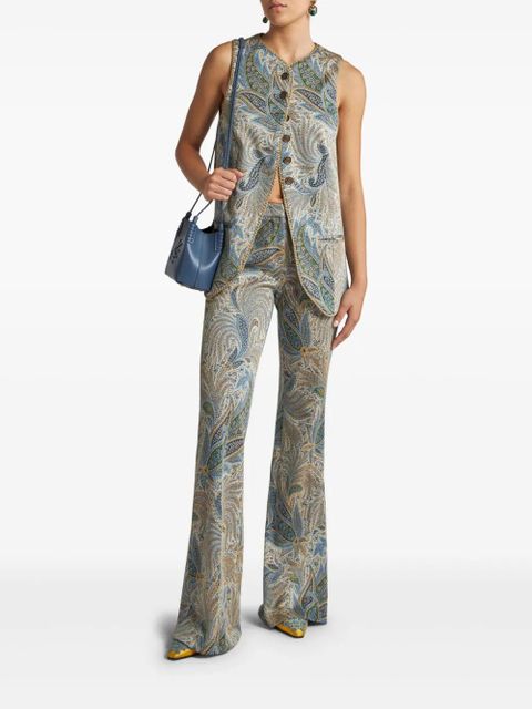 ETRO paisley-jacquard trousers - Blue - zdjęcie produktu nr 2