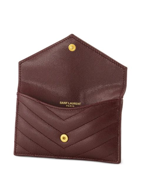 Saint Laurent Cassandre Fragments card holder - Red