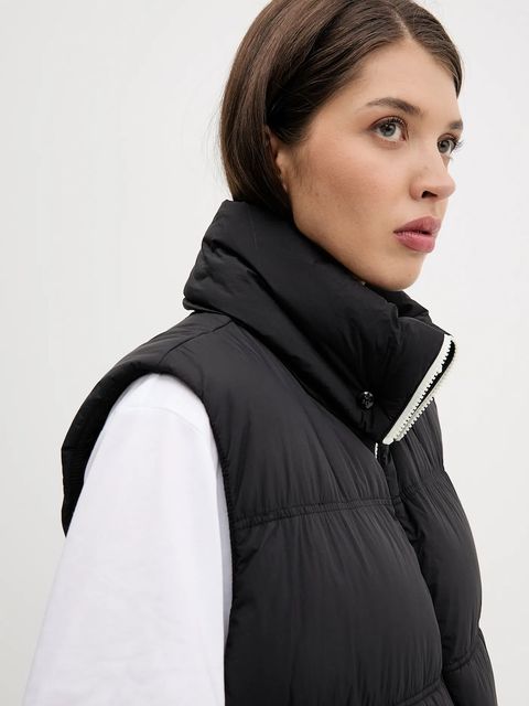 HUGO bezrękawnik damski kolor czarny zimowy 50540258