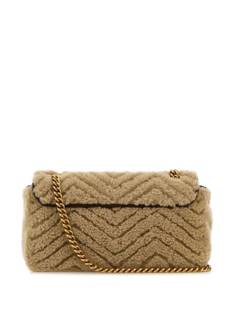 Gucci small shearling Marmont shoulder bag - Neutrals