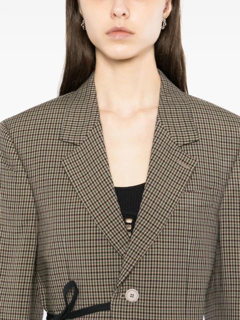 Balenciaga check wrap blazer - Neutrals