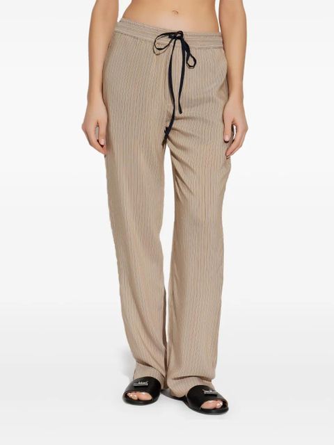 Victoria Beckham pleat-detail pyjama trousers - Brown