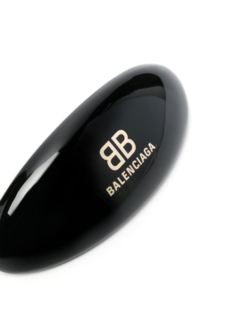 Balenciaga logo-lettering hair clip - Black