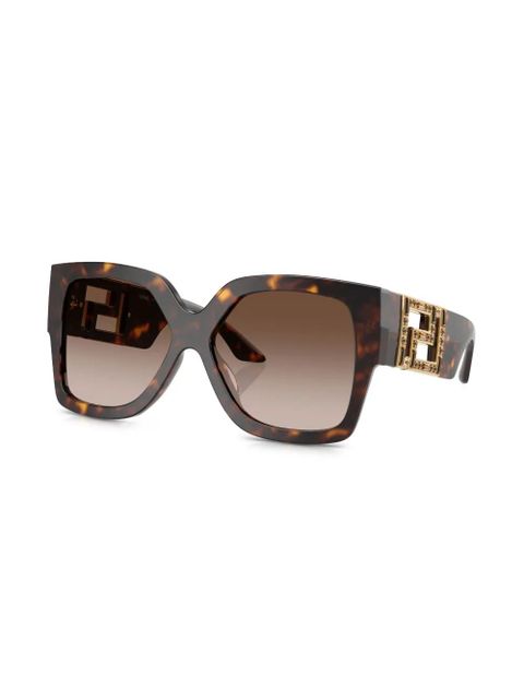Versace Eyewear Medusa-plaque oversized-frame sunglasses - Brown - zdjęcie produktu nr 2
