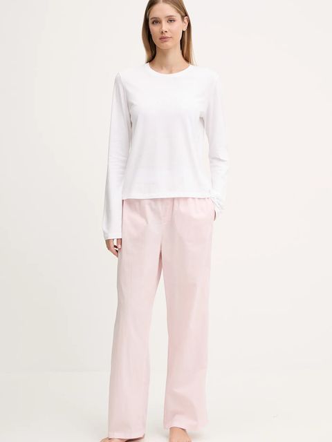 Calvin Klein Underwear piżama bawełniana damska kolor biały bawełniana LV00QS7575 - zdjęcie produktu nr 1