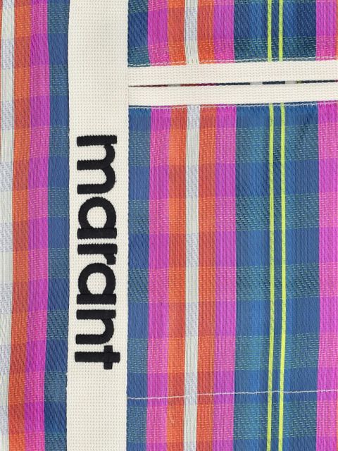 ISABEL MARANT Darwen striped tote bag - Blue