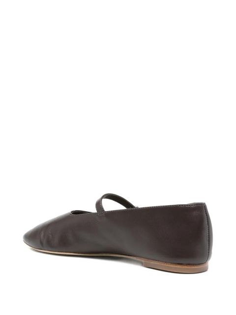 STAUD buckle-strap leather flats - Brown