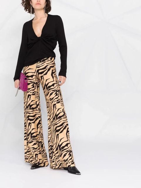 TOM FORD plunge-neck twist-detail knitted top - Black - zdjęcie produktu nr 2