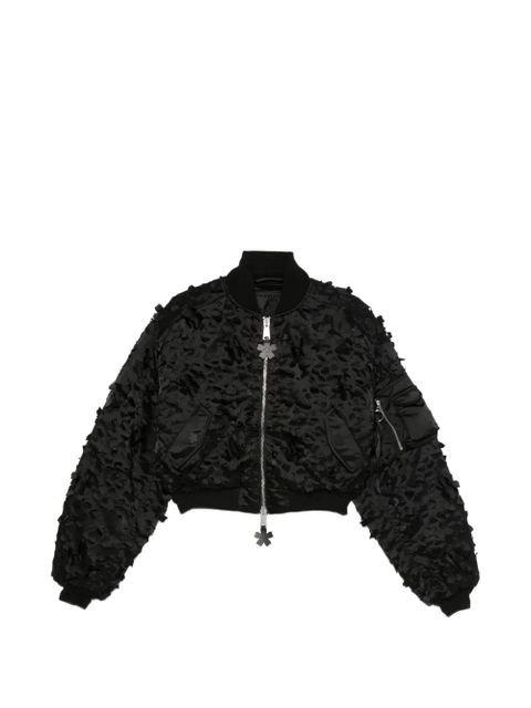 Cecilie Bahnsen x Alpha Industries floral-appliqué jacket - Black - zdjęcie produktu nr 1