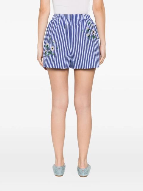 Maje striped floral shorts - Blue