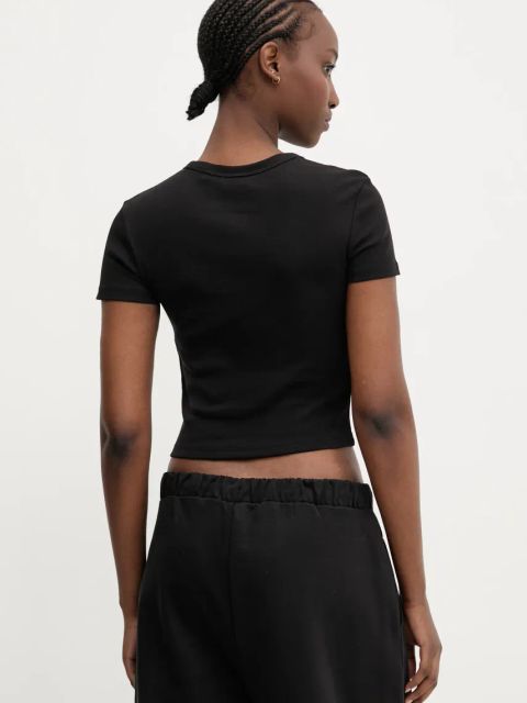 HUGO t-shirt bawełniany damski kolor czarny 50539132