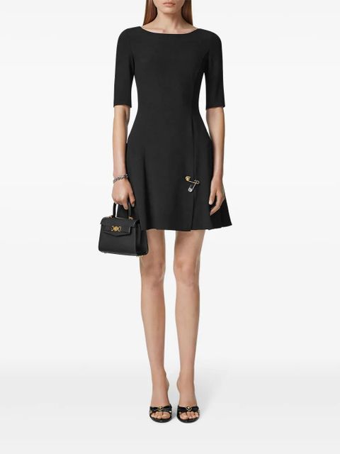 Versace Safety Pin flared satin mini dress - Black - zdjęcie produktu nr 2