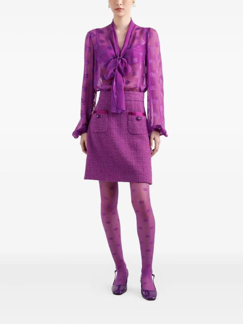 Dolce & Gabbana DNA DG logo-jacquard shirt - Purple - zdjęcie produktu nr 2