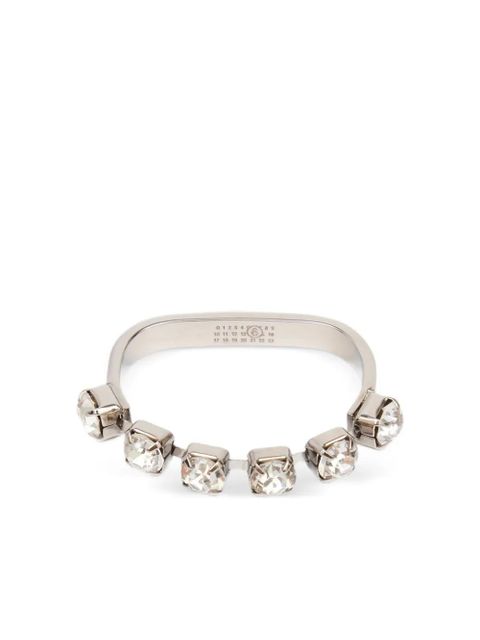MM6 Maison Margiela crystal-embellished ring - Silver - zdjęcie produktu nr 1