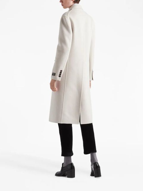 Prada single-breasted cashgora coat - White
