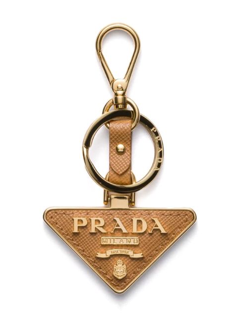Prada leather keychain - Gold - zdjęcie produktu nr 1