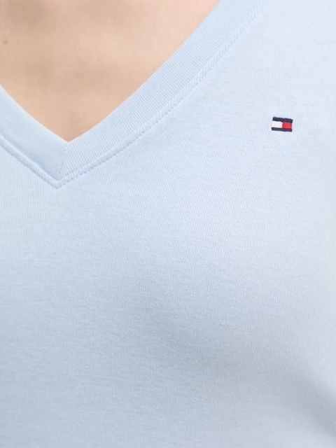 Tommy Hilfiger t-shirt bawełniany damski kolor niebieski WW0WW40584