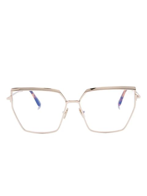 TOM FORD Eyewear oversize-frame glasses - Gold - zdjęcie produktu nr 1