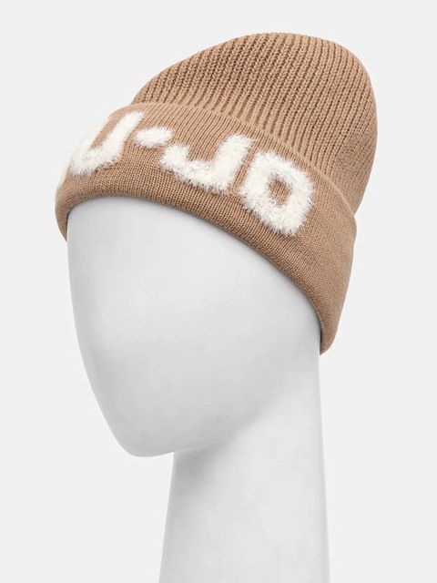 Liu Jo czapka z wełną kolor beżowy 2F5059.M0300