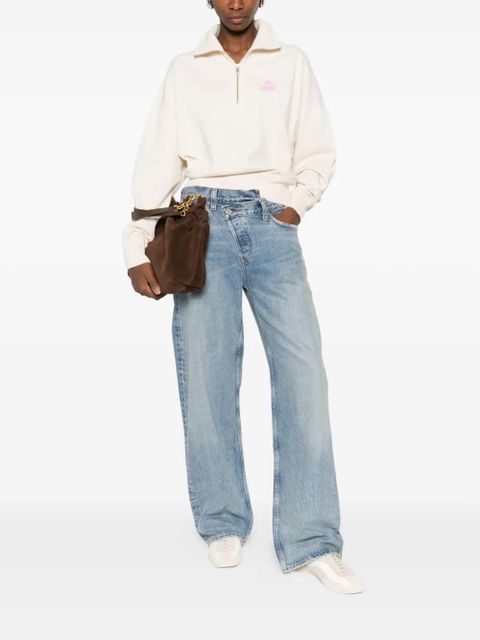 MARANT ÉTOILE Ross zip logo knitwear - Neutrals - zdjęcie produktu nr 2