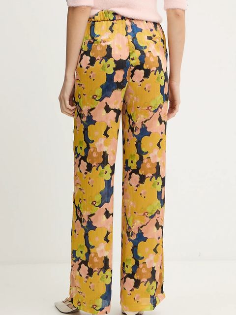 Morgan spodnie damskie kolor żółty proste high waist PERY.F - zdjęcie produktu nr 2