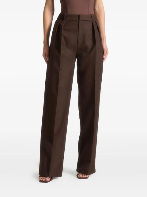 Manière De Voir Julie twin-pleat tailored trousers - Brown - zdjęcie produktu nr 2