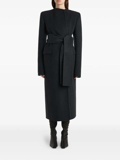 KHAITE Jelson belted coat - Grey - zdjęcie produktu nr 2