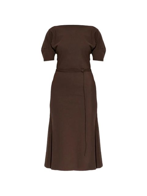 LEMAIRE tied-waist midi dress - Brown - zdjęcie produktu nr 1